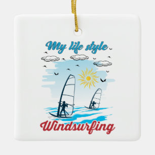 El Windsurf es mi ornamento cerámico estilo vida