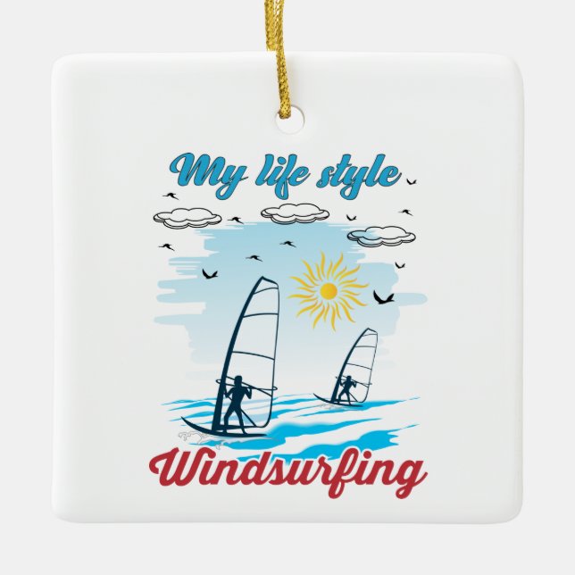 El Windsurf es mi ornamento cerámico estilo vida (Anverso)