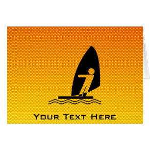 El Windsurfing amarillo-naranja