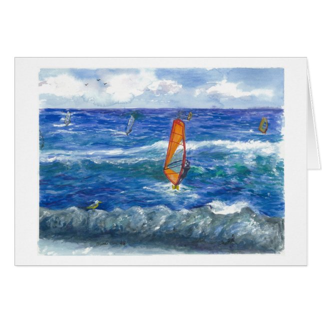 El Windsurfing en Hawaii (Anverso (Horizontal))