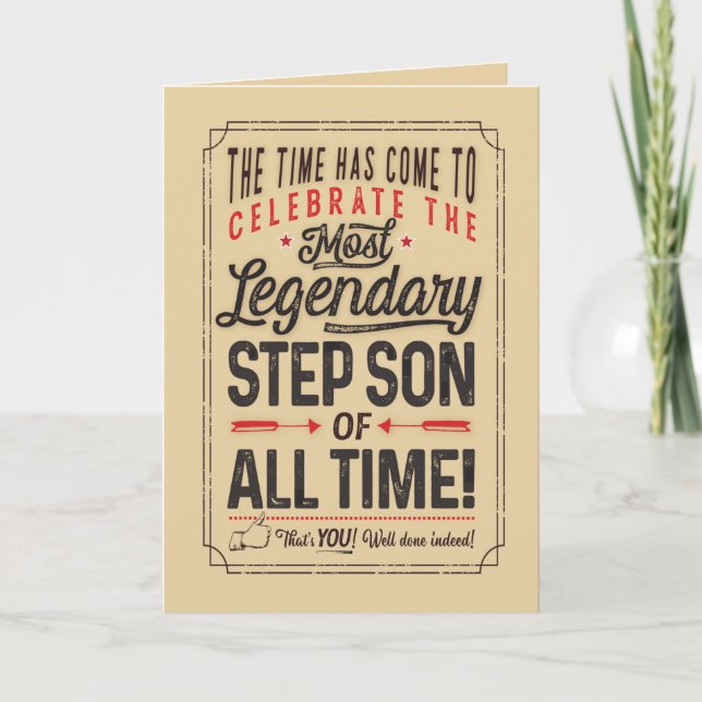 El yerno más legendario de la tarjeta de tiempo (Anverso)