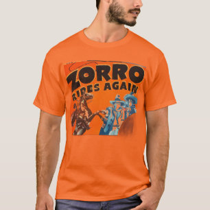 El Zorro monta de nuevo camiseta masculina - estil