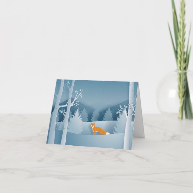 El zorro rojo colorido en invierno (Anverso)