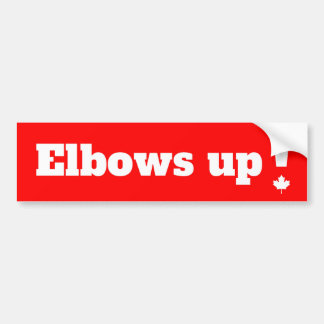 ¡Elbows arriba! Etiqueta del parachoques de orgull