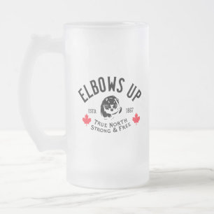 ¡Elbows Arriba! Jarra de cerveza