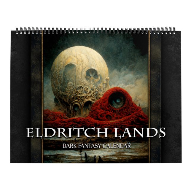 Eldritch Lands 2026: Calendario de arte de fantasí (Tapa)