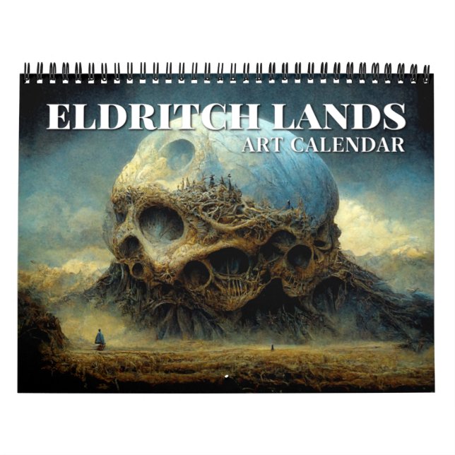 Eldritch Lands 2026: Calendario de arte de fantasí (Tapa)