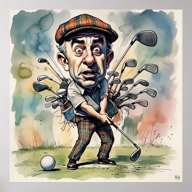 Elección de club - Gran arte de golf Imprimir (Frente)