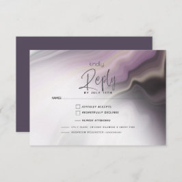 ELECCIÓN DE COMIDA RSVP | Marble de pincel de plum