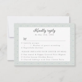 elección de comidas con patrones RSVP w