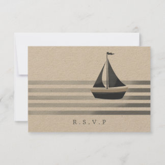 Elección de comidas de RSVP náuticas en barco de v