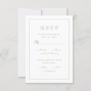 Elección de Menú de Escritura Elegante Tarjeta de 