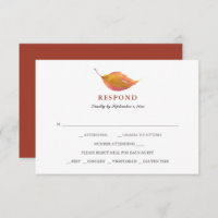 Elección simple de comida Naranja RSVP