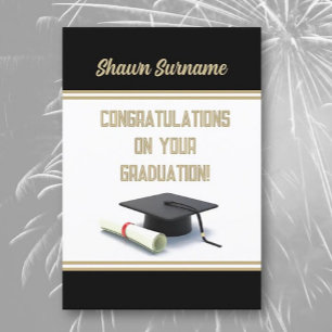 ¡Elección superior! Tarjeta de graduación del pers