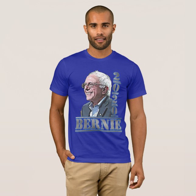 Elecciones 2020 Bernie Sanders apoya camiseta azul (Anverso completo)
