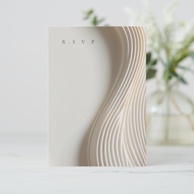 Elecciones de bodas de mármol esculpido RSVP (Anverso de pie)