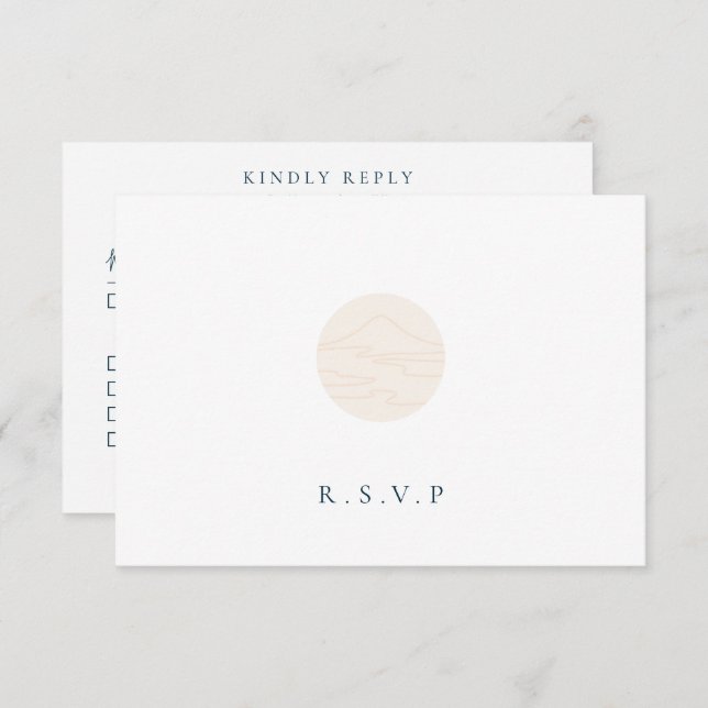 Elecciones de comida japonesa de paisaje RSVP (Anverso / Reverso)