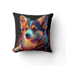 "Electric Lady" Almohada Corgi