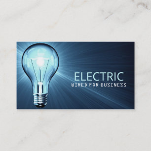 Electricista, Electric, tarjeta de presentación de