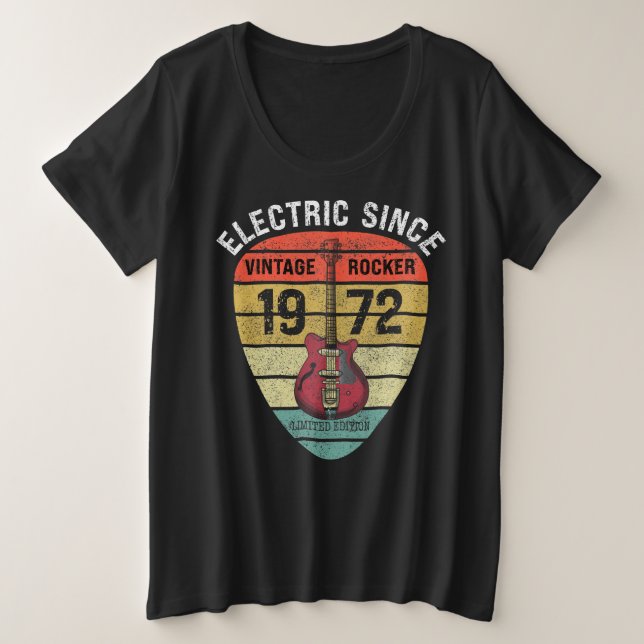 Eléctrico desde 1972 - Púa de guitarra de balancin (Anverso del diseño)