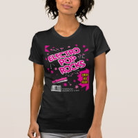 Electro camiseta del rosa del caramelo de rocas