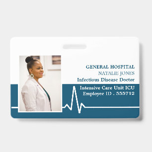 Electrocardiograma, foto Tarjeta de identificación