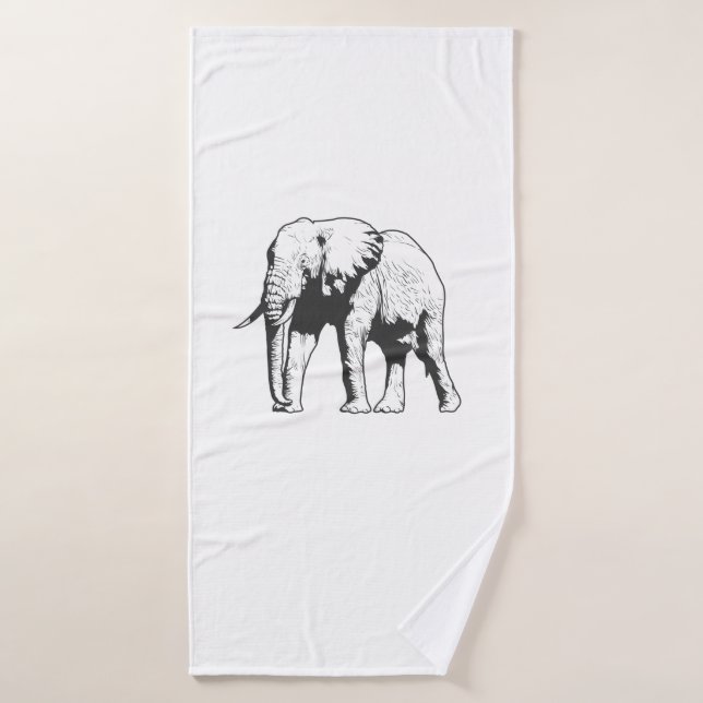 Elefant Dickhäuter aus Afrika (Toalla de baño)