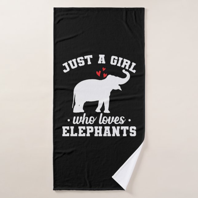 Elefant mit Herz Lust a Girl who loves Elephants (Toalla de baño)
