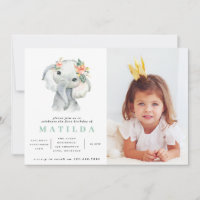 Elefante acuático fiesta de cumpleaños de niñita