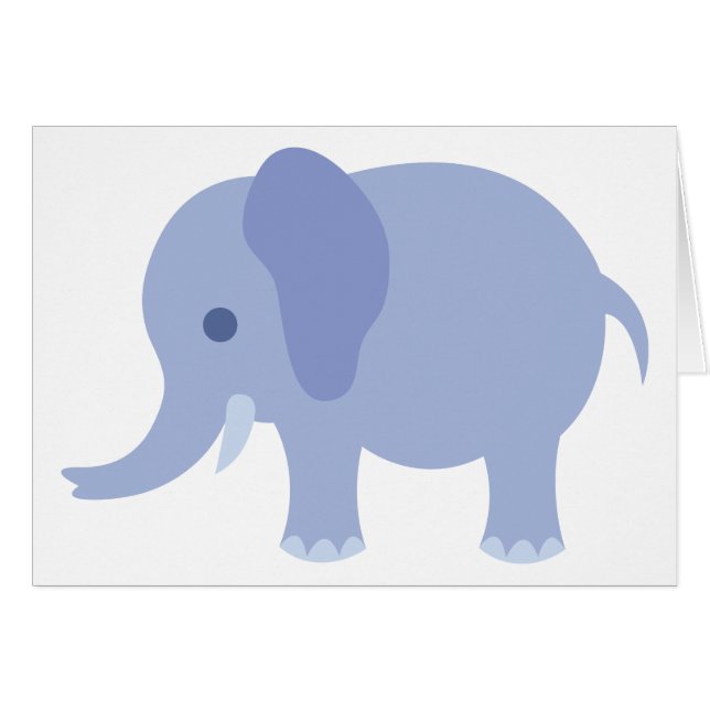 Elefante Adorable Blue Baby (Anverso (Horizontal))