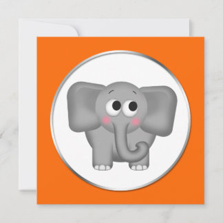 Elefante Adorable - Invitaciones a ducha para bebé