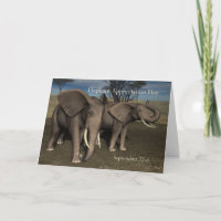 Elefante aprecio día tarjeta 22 de septiembre