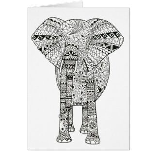 Elefante artsy ilustrado mano hermosa