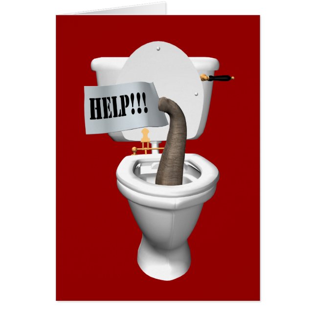 Elefante Atrapado En El Baño (Frente)