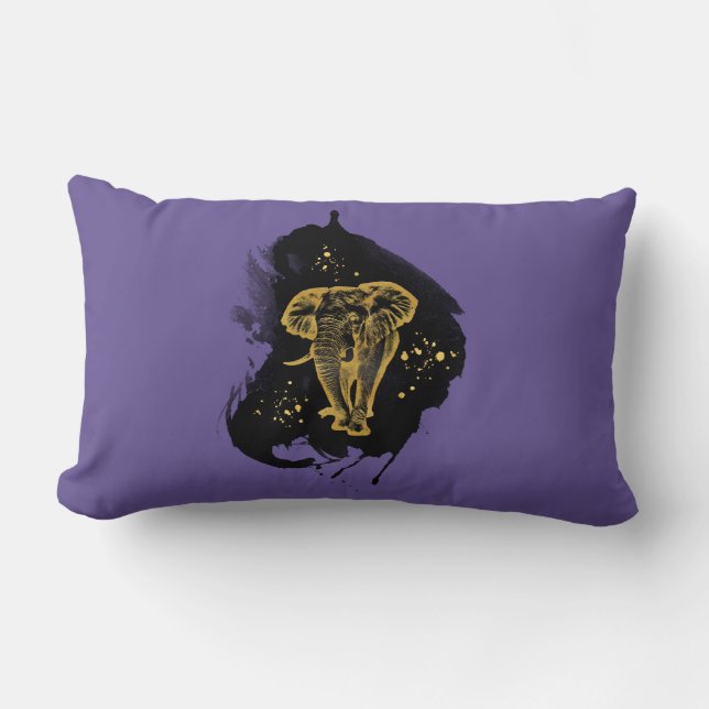 Elefante áureo almohada de lomo Ultra violet (Anverso)