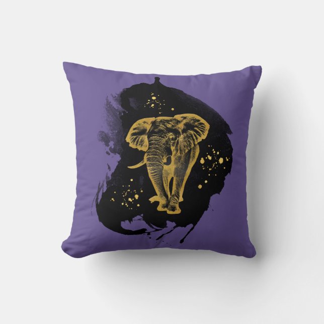 Elefante áureo almohada Ultra Violet (Anverso)