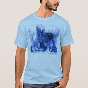 elefante azul con lágrima SAVE camiseta de EE.