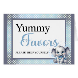 Elefante azul cúbico - Pequeña carta de favoritos