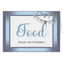 Elefante azul cúbico - Tarjeta alimenticia de caca