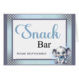 Elefante Azul Cutie - Tarjeta para refrigerios de