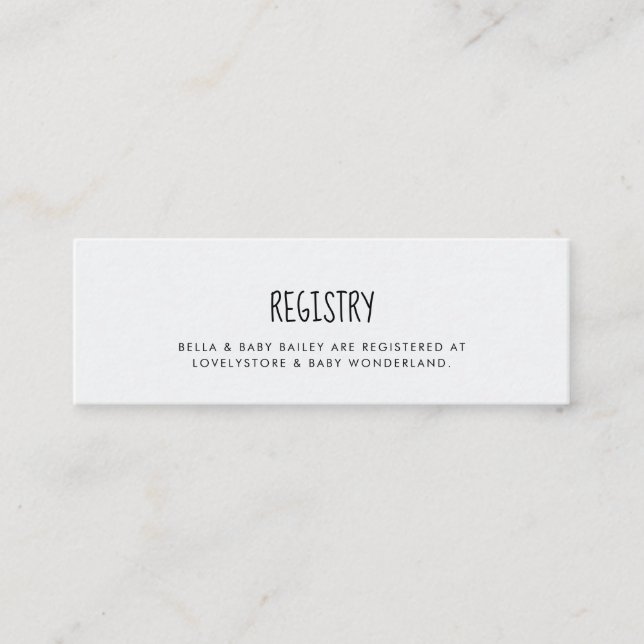 Elefante azul Inserción de tarjeta de registro de  (Anverso)