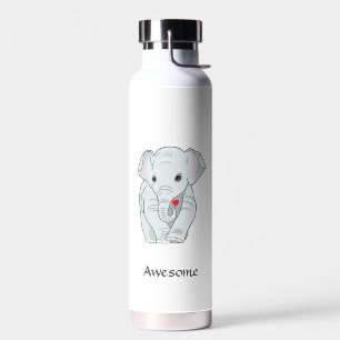 Elefante Beautifil en botella de agua blanca