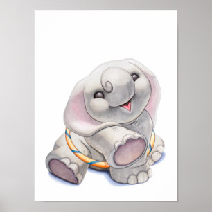 Elefante bebé con impresión de guardería Hula-Hoop
