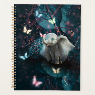 elefante bebé con planificador de diseño de maripo