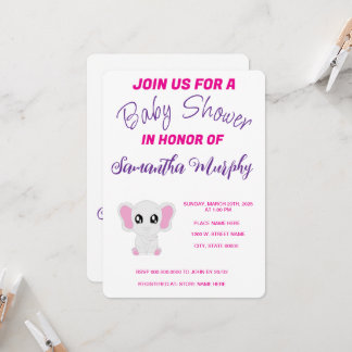 elefante bebé | Invitación de Baby Shower