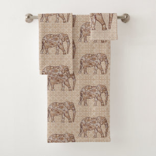 Elefante, Brown y de color topo del remolino del