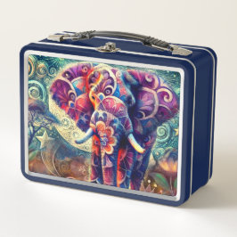 Elefante caprichoso en la noche Estrellas moradas 