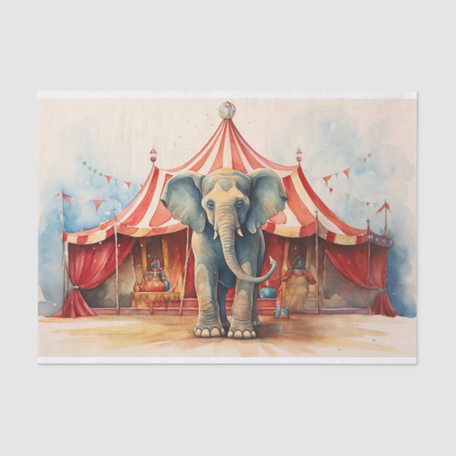 Elefante Circus 1 Papel de desconfianza (Anverso)