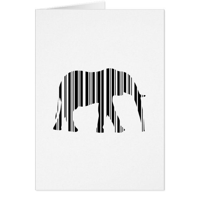 ELEFANTE CÓDIGO DE BARRAS Patrón de código de barr (Frente)