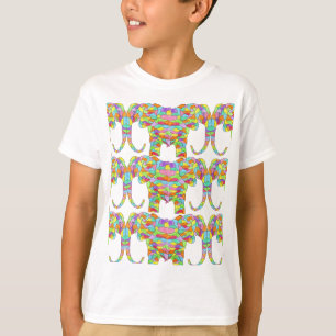 Elefante colorido de camisetas